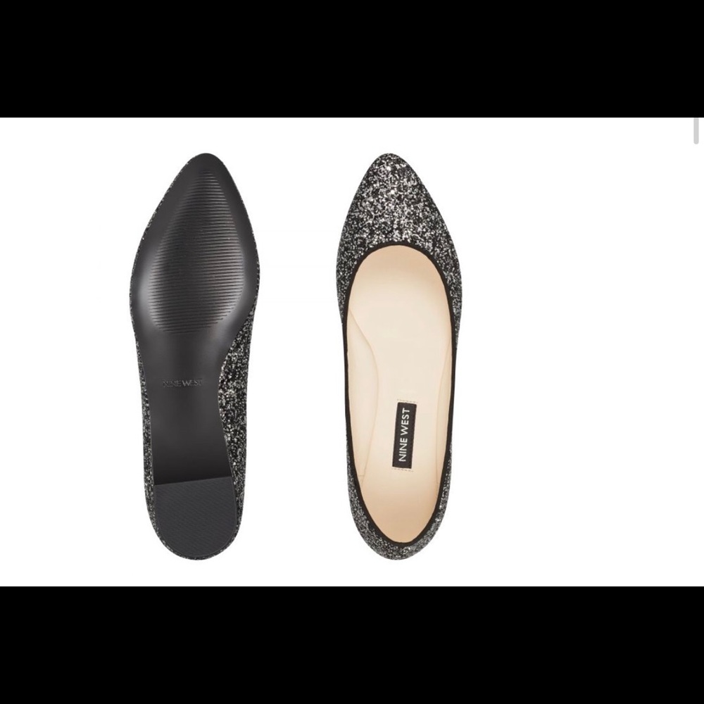 Glitter Almond Toe Flats